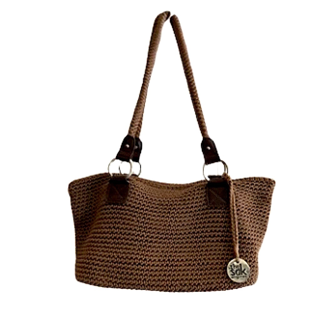 The Sak Brown Woven Shoulder Bag
